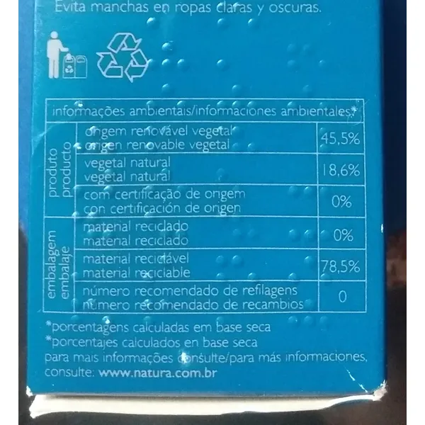 Natura Invisible Antiperspirant Roll-On Deodorant