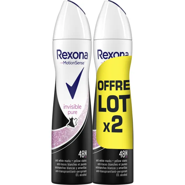 Rexona Rexona Women Invisible Pure Antiperspirant Spray 2x200ml