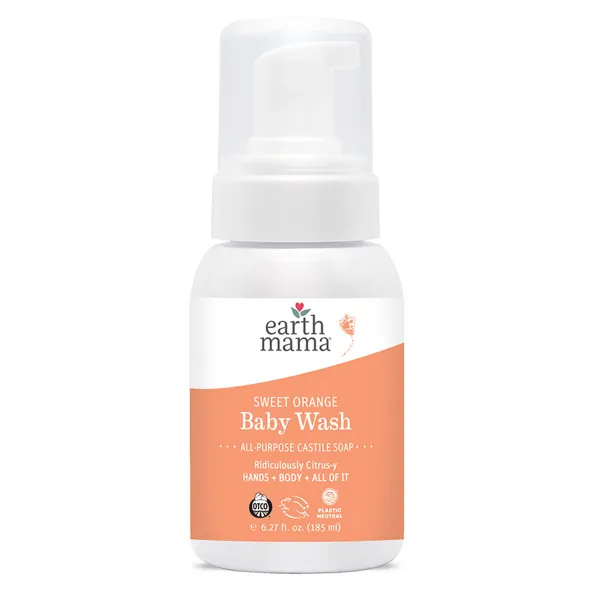 Earth Mama Organics Sweet Orange Castile Baby Wash